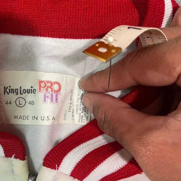 Vintage Men’s Bomber Jacket Moose Embroidery Pro Fit White Large - Picture 3 of 6